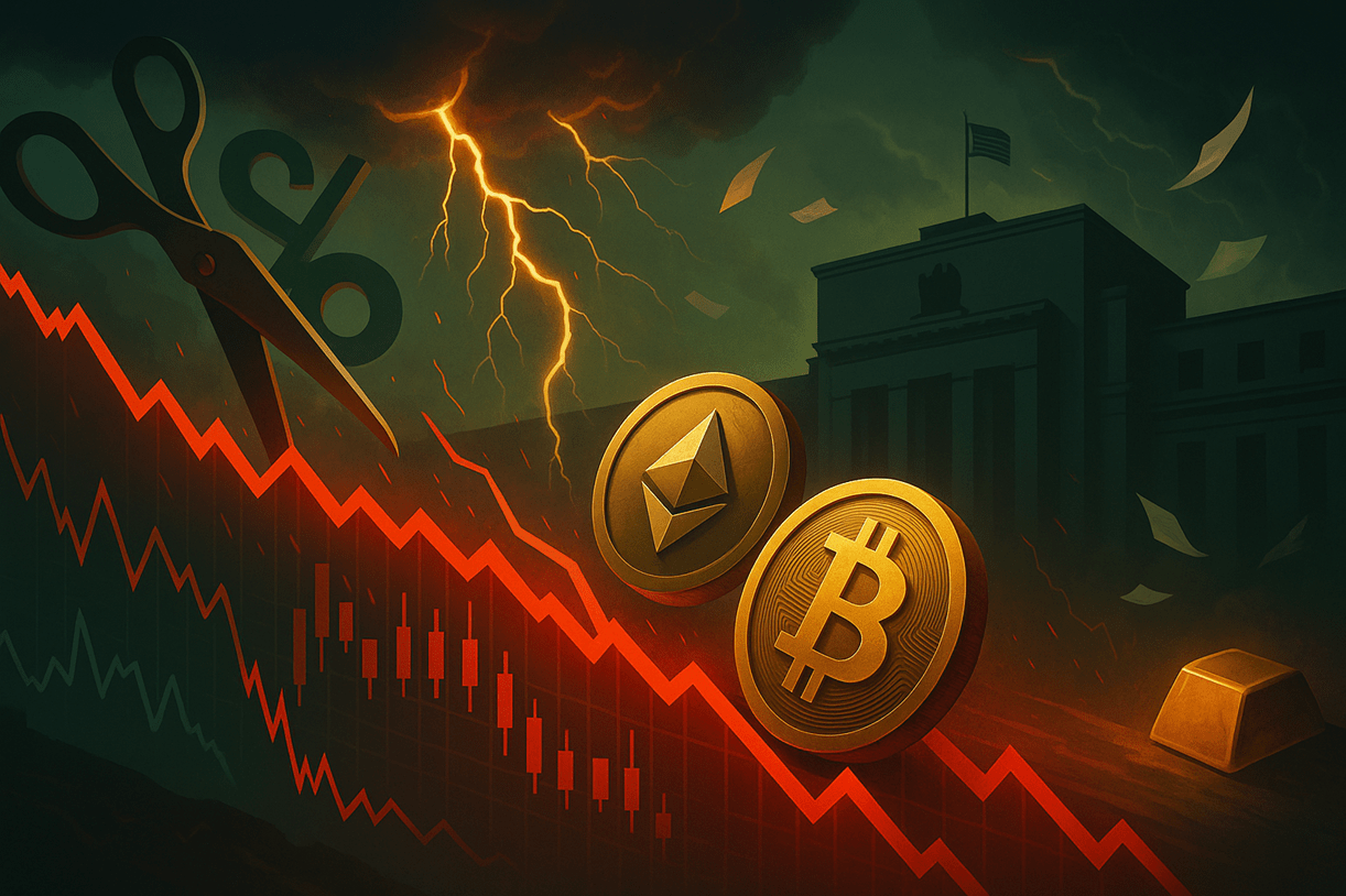 Crypto at risk: JPMorgan warns that Fed Cut could trigger an accident