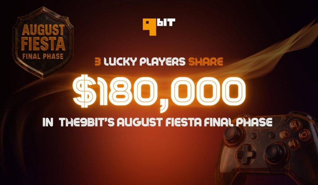 3 lucky players share $ 180,000 at the end of the August Fiesta of the 9bit