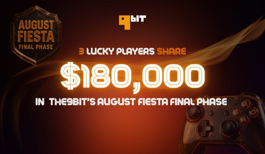 3 lucky players share $ 180,000 at the end of the August Fiesta of the 9bit