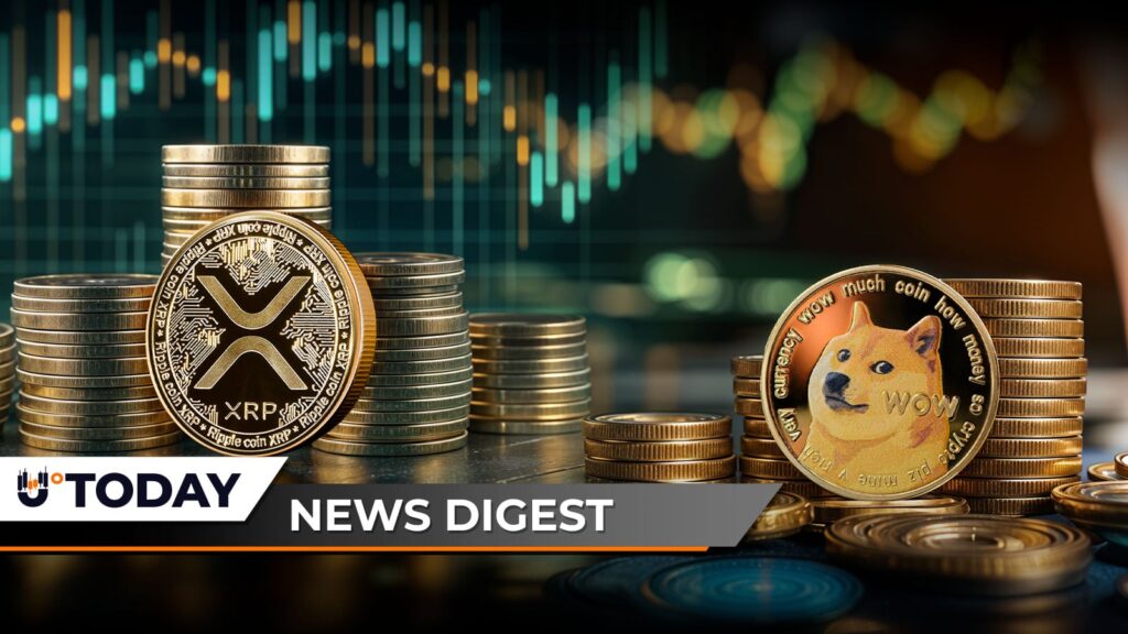 U.Today Crypto Digest: Key XRP Metric Suggests Recovery, Dogecoin (DOGE) Volume Soars 197%, Peter Brandt Names Bitcoin (BTC) Price Rebound Target